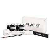 Bluesky Builder Gel Für Nägel UV LED Nagelverlängerungsset Nagelform Aufkleber, Verlängerungsbürste, Feile & Buffer (BLUESKY Builder Gel Set Clear 30ml)