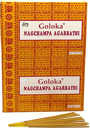 Goloka Räucherstäbchen Nagchampa Agarbathi, 24 Box