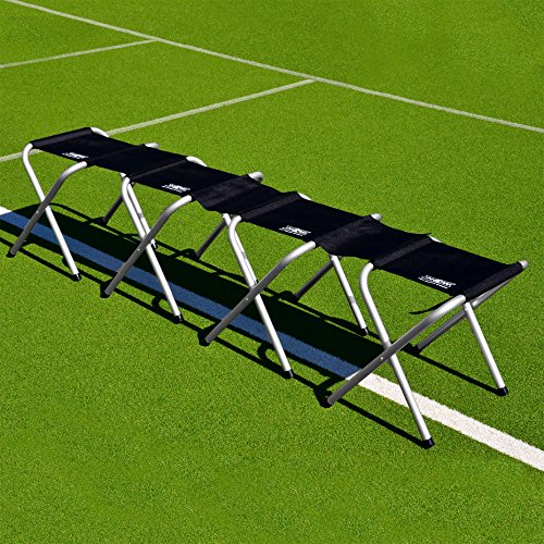 FORZA Fußball Sitzbank (Professionell Modell) - tragbare Aluminium Sitzbank - 3 Größe erhältlich (4-Sitze Teambank)
