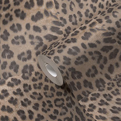 Tapete Vlies Kacheln Leopard braun beige Glanz Desert Lodge 38523-3