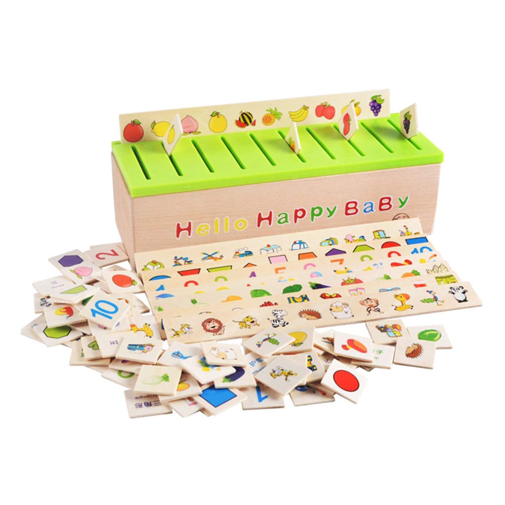 B Blesiya Montessori Holz 3D Sortierung Sortierspiele Kinderspielzeug Holzspielzeug Lernspiele