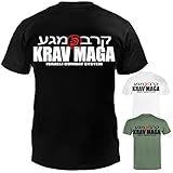Dynamix Athletics T-Shirt Krav MAGA Combat Weiß - Kampfsport Israel Combat Shirt für Herren (L)