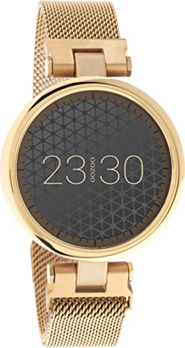 Oozoo Smartwatch Unisex Fitnessuhr 39mm mit 16mm Milanaiseband für Damen und Herren | Fitness Armbanduhr mit Schrittzähler | Fitnesstracker Sportuhr für iOS & Android