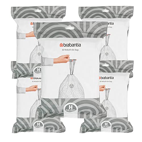 Brabantia, Müllbeutel, Größe H, 50 - 60 l, 30 Beutel (6er-Packung)