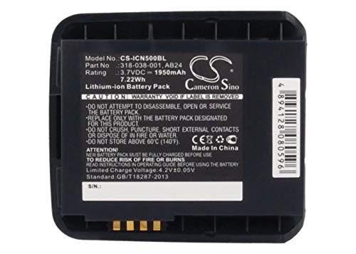 CS-ICN500BL Akkus 1950mAh Kompatibel mit [Intermec] CN50, CN51 Ersetzt 318-038-001, für 318-039-001, für AB24, für AB25