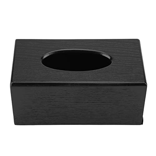 Rechteckige Taschentuchbox, Natürliche Eleganz, Holz-Taschentuchbox für Wohnzimmer, Schlafzimmer, Küche (schwarz), Bambus-Holz-Taschentuchbox-Halter, Rechteckig, Mattschwarz, (Schwarz)