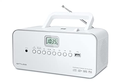 Muse M-28 VF CD-Radio tragbar, PLL UKW-Radio, MW-Tuner, Senderspeicher, USB, MP3-Wiedergabe, Netz- oder Batteriebetrieb, VF
