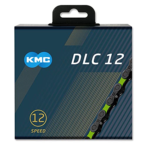 KMC Unisex – Erwachsene DLC 12-Fach Kette 1/2" x11/128, 126 Glieder, grün