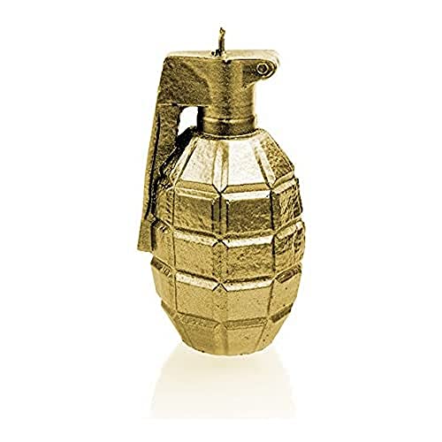 Candellana Groß Grenade Kerze | Höhe: 14,3 cm | Classic Gold | Handgefertigt in der EU