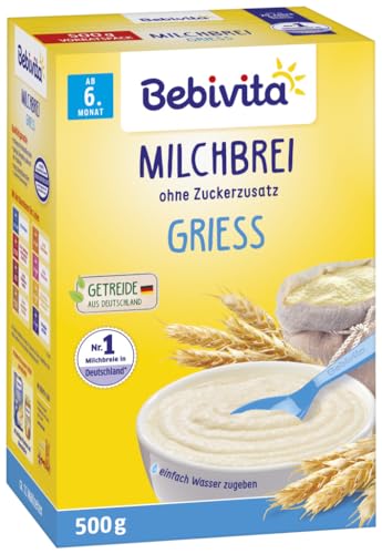 Bebivita Milchbrei Grieß ohne Zuckerzusatz, 3er Pack (3 x 500g)