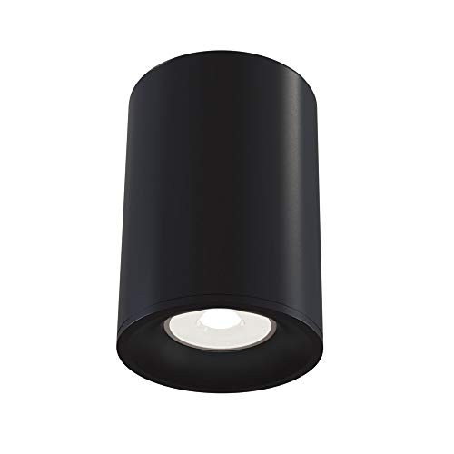 MAYTONI DECORATIVE LIGHTING 2er Set Deckenspot aus Aluminium, schwarz, Downlight, Zylinder, 1-flammig, excl. 1 X GU10 (50W) 220-240V, C012CL-01B