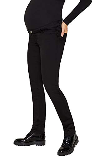 Esprit Maternity Damen Pants OTB Slim Umstandshose, Schwarz (Black 001), 36 (Herstellergröße: 36/32)