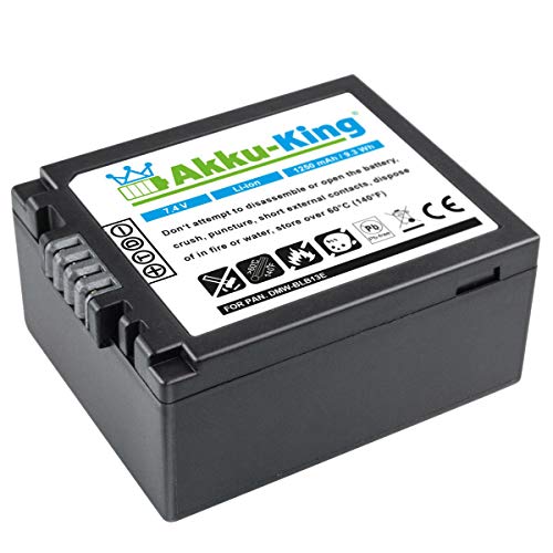 Akku-King Akku kompatibel mit Panasonic DMW-BLB13, DMW-BLB13E, DMW-BLB13PP - Li-Ion 1250mAh - für DMC-G1, DMC-G2, DMC-G10, DMC-GF1, DMC-GH1