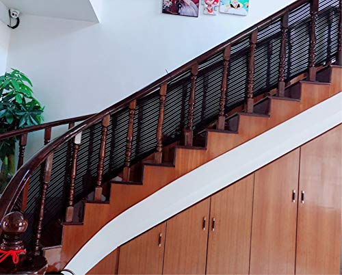 Mitef Treppenschutznetz für Treppen, Treppe, Terrasse, Geländer für Kinder, Haustiere, Spielzeug, Beige/Kaffee/Schwarz, verschiedene Größen optional