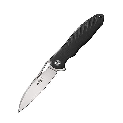 Ganzo Messer FH71 Taschenmesser Outdoormesser, D2 Stahl, Drop Point, Flipper Lock, Farbe:schwarz