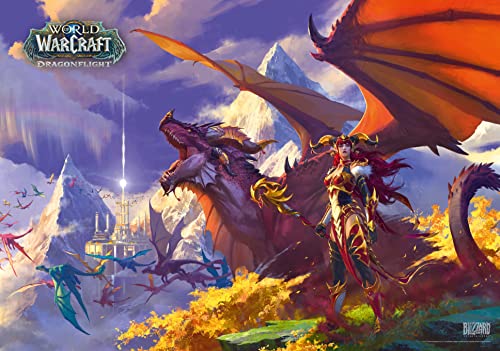 Good Loot Gaming Puzzle World of Warcraft Dragonflight Alexstrasza Spiel-Artwork für Erwachsene Teenager Puzzlespiel mit 1000 Teilen Spielepuzzles Inspiriert Durch EIN Computerspiel 68,3 x 48 cm