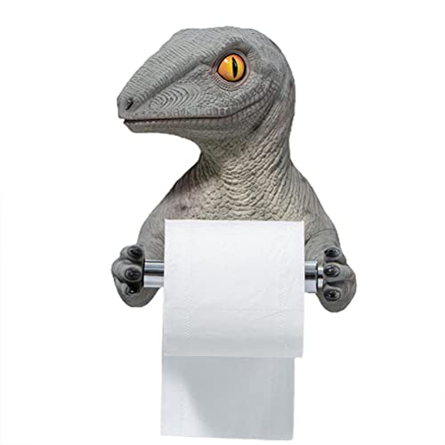 RUSTOO Toilettenpapierhalter, Toilettenpapierhalter, Toilettenpapierhalter Wandmontierter Dinosaurier-Design-Rollenpapierhalter für Toilette Badezimmer für Toilette an jedem Ort