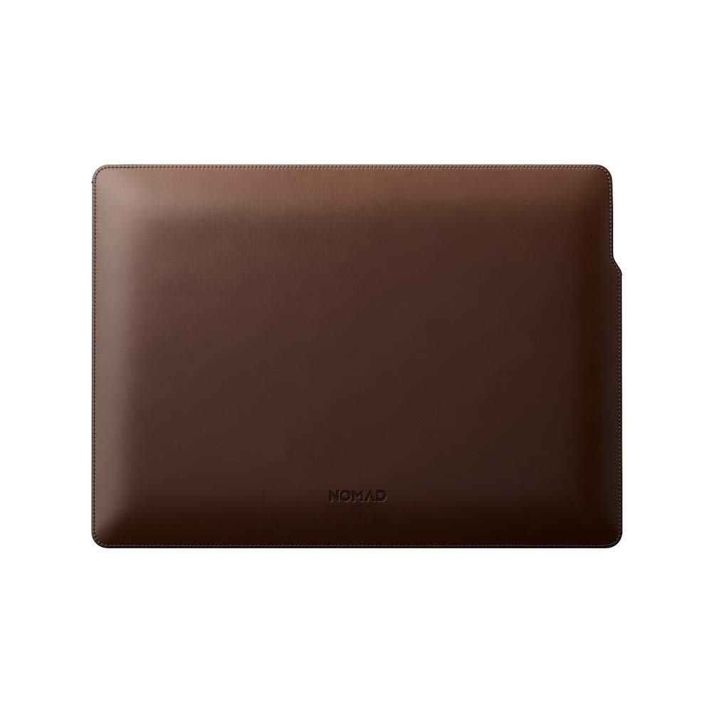NOMAD Schutzhülle für das Apple MacBook Pro und MacBook Air 16 Zoll aus Echtleder mit Magnetverschluss in braun