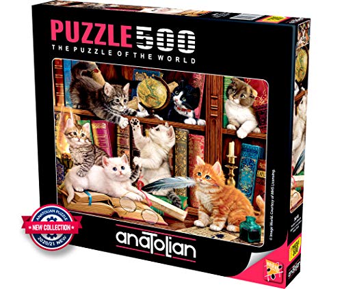 Anatolian Puzzle Kediler ve Kitaplar 500 Parça