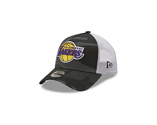 New Era Los Angeles Lakers NBA Camo Midnight Camouflage 9Forty Kids A-Frame Adjustable Trucker Cap - Youth