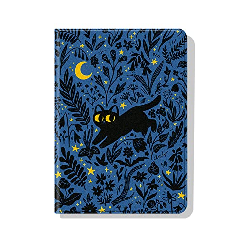 Schutzhülle für E-Book-Schutzhülle für Kindle Paperwhite 6./7. Generation (Version 2012/2013/2015/2017) – Hülle mit Sleep/Wake-Blue Nocturnal Cat