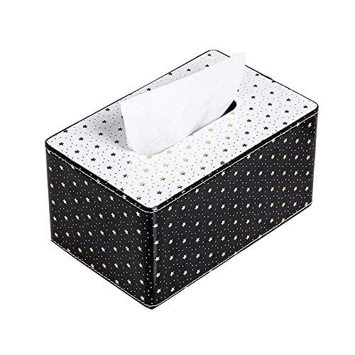 ZXGQF Tissue Box Pu Rechteckige Schwarz Weiß Deckel Papierhandtuchhalter Für Zuhause BüroAuto Dekoration Tissue Box Halter