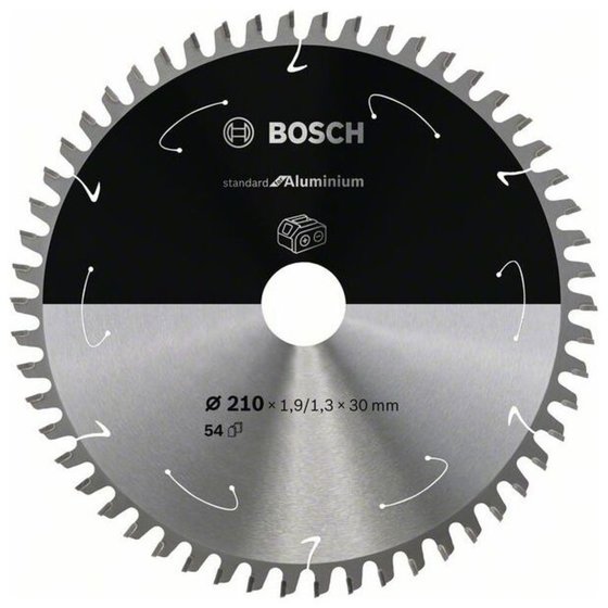 Bosch - Sägeblatt Standard for Aluminium für Akku-Kreissäge 210 x 1,9/1,3 x 30, 54 Z