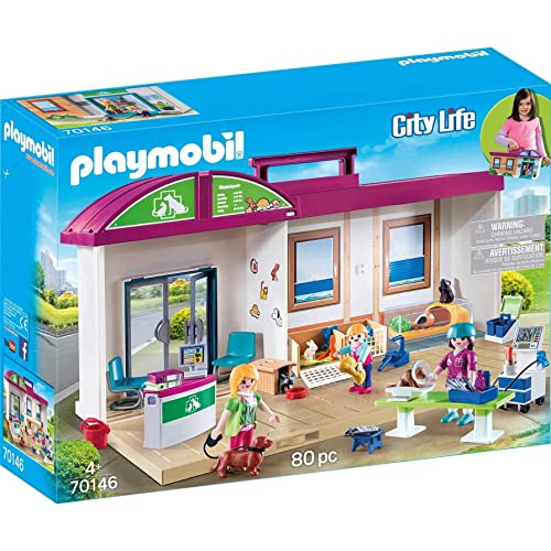 Playmobil Konstruktions-Spielset "Mitnehm-Tierklinik (70146)"
