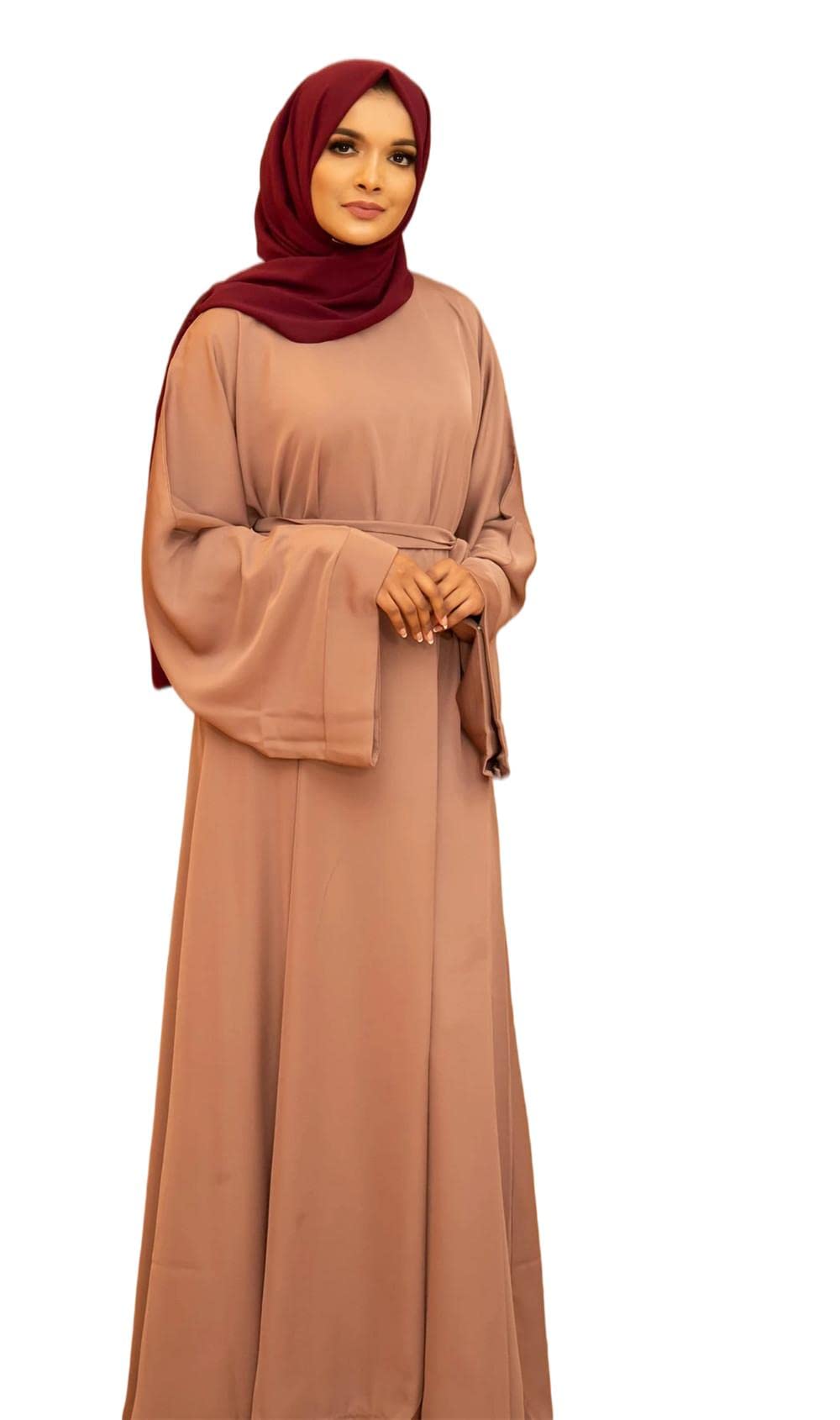 RUIG Muslimisches Gebetskleid für Frauen Abaya Kleid Islamisches Maxi Afrikanisches Kaftan Türkei Islam Kleid in voller Länge, Khaki, XL