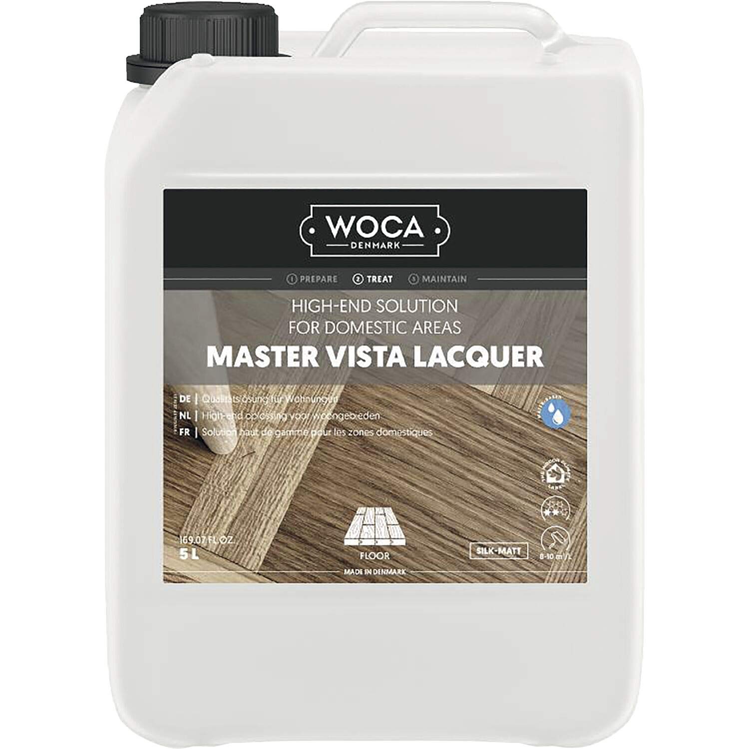 WOCA Master Vista Lacquer, Seidenmatt/Glanz 20, 5 Liter