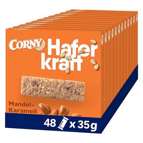 Haferriegel Corny Haferkraft Mandel-Karamell, Vollkorn, 48x35g