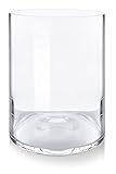 Varia Living Glas-Vase Verschiedene Größen | Gross & klein | zylindrisch | wunderschön als runde Blumenvase | Zylinder auch als Windlicht Deko mit Kerze einsetzbar | klar (Ø 20 cm/H 25,5 cm)