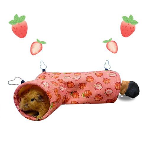 LYART Meerschweinchen-Hängematte und warmes Bett, kleines Haustierversteck, Tunnel-Höhle, Hängematte, Käfig, Spielzeug für Hamster, Zuckergleiter, Eichhörnchen (2. Ecktunnel)