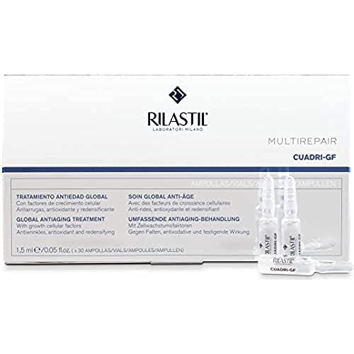 Rilastil Multirepair Cuadri GF Anti-Aging-Gesichts-Ampullen, Reparatur- und Feuchtigkeitsbehandlung, 1 Packung mit 30 Stück