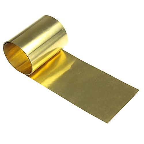 GOONSDS H62 Messingblech Dünne Folienplatte Schimpfer Für Metallbearbeitung Lang 1000Mm / 39.9Inch,0.7mm*200mm