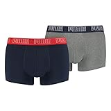PUMA Herren Shortboxer Unterhosen Trunks 100000884 10er Pack, Wäschegröße:L, Artikel:-006 Blue/Grey Melange