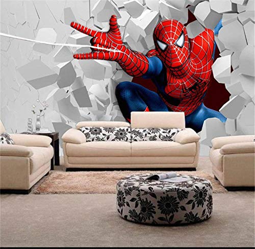 Kinder Fototapete Spiderman Wandbild Für Das Kinderzimmer Schlafzimmer Tv Hintergrund Wasserdicht Moderne Wanddeko 200 * 140Cm