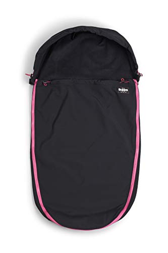 The Buppa Brand 120102 Fußsack Softshell AllBlack Pink, schwarz