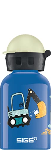 SIGG - Alu Trinkflasche Kinder - KBT Build it - Auslaufsicher - Federleicht - BPA-frei - Klimaneutral Zertifiziert - Blau - 0,3L