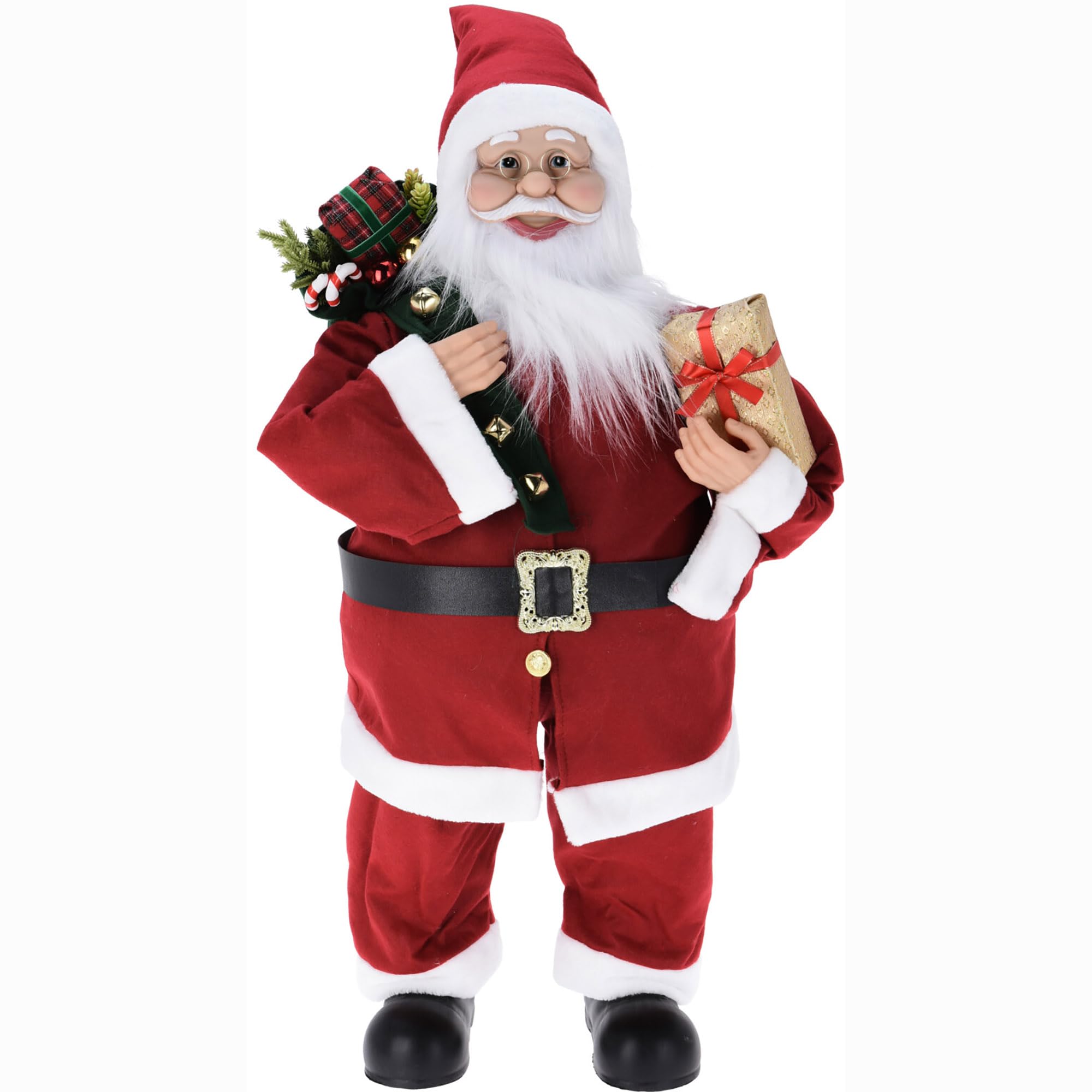 Annastore Weihnachtsmann zum Stellen H 80 cm Nikolaus-Figur - Santa Claus - Weihnachtsfiguren zum Stellen - Nikolaus zum Stellen (Nikolaus klassisch rot - 80 cm)