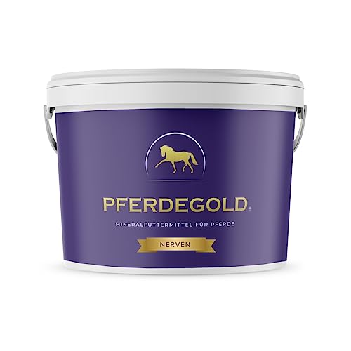 Pferdegold® Nerven - Unterstützt die Gelassenheit bei stürmischen Wetter, Therapien oder Transport, natürliches Ergänzungsfuttermittel für alle Pferderassen, dopingfrei, 1,5kg