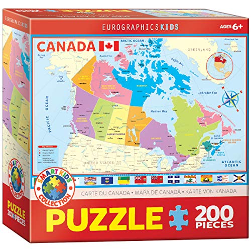 Eurographics 6200-0797 Puzzle „Map of Canada“ (200 Stück)