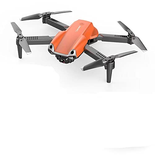 Wpond K3 Mini-Drohne mit 4K-Dual-HD-Kamera für Erwachsene, Faltbare Drohne für Luftaufnahmen mit Headless-Modus, Start/Landung/Rückkehr mit Einer Taste Orange 1 Batterie