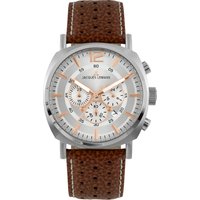 JACQUES LEMANS Herrenuhr Lugano Lederarmband massiv Edelstahl Chronograph 1-1645.1D