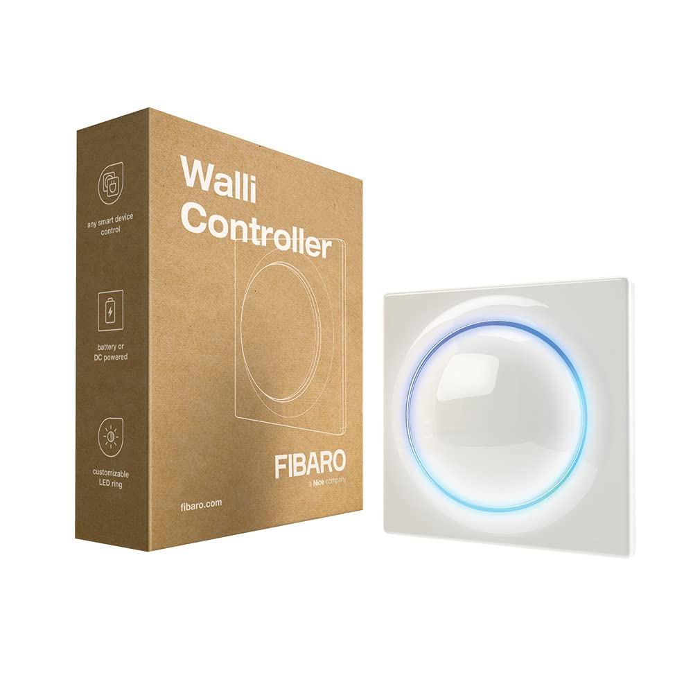 FIBARO Walli Controller / Z-Wave Plus Aufputz-Batteriebetriebene Fernbedienung, Weiß, FGWCEU-201-1