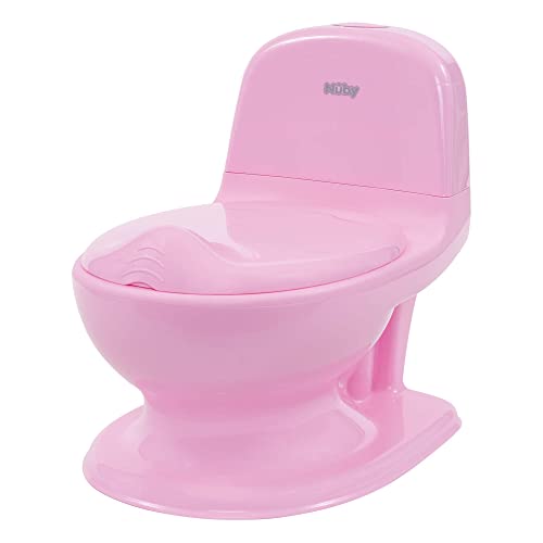 Nuby - My Real Potty Töpfchen mit Spülgeräusch, Trainingstoilette für Kleinkinder - rosa - 18M+, rosa