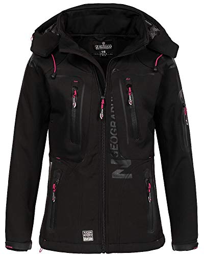 Geographical Norway Damen Softshell Outdoor Jacke Black M