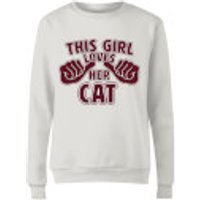 This Girl Loves Her Cat Frauen Pullover - Weiß - L - Weiß