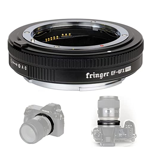 Fringer EF-GFX Pro Objektivadapter AF Eingebaute elektronische Blende für EOS Tamron Sigma Objektiv zu Fujifilm GFX Kameras GFX100 GFX100S GFX50S GFX50R GFX50SII.(EF-GFX Pro)