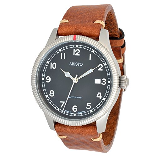 Aristo Herren Uhr Armbanduhr Automatic Vintage-Uhr 3H190 Leder